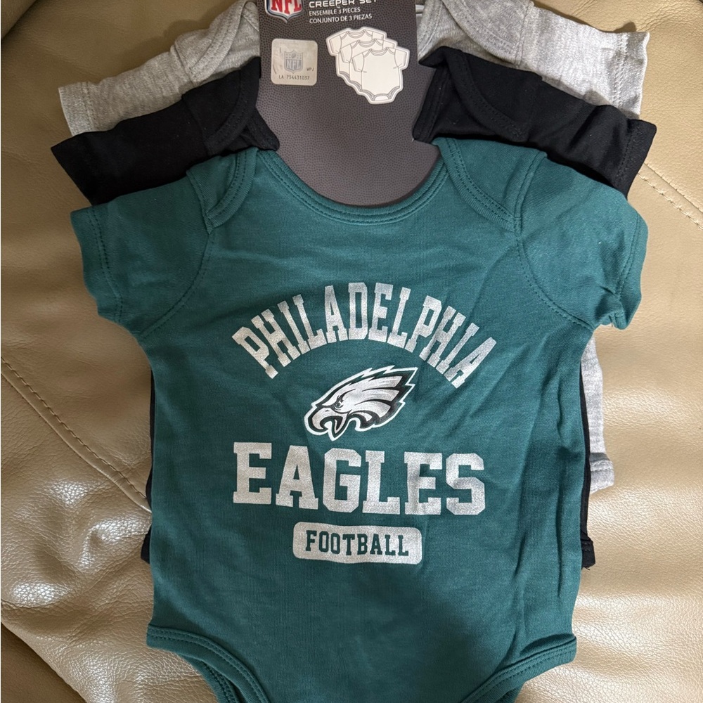 NFL Gray 3 Piece Creeper Set